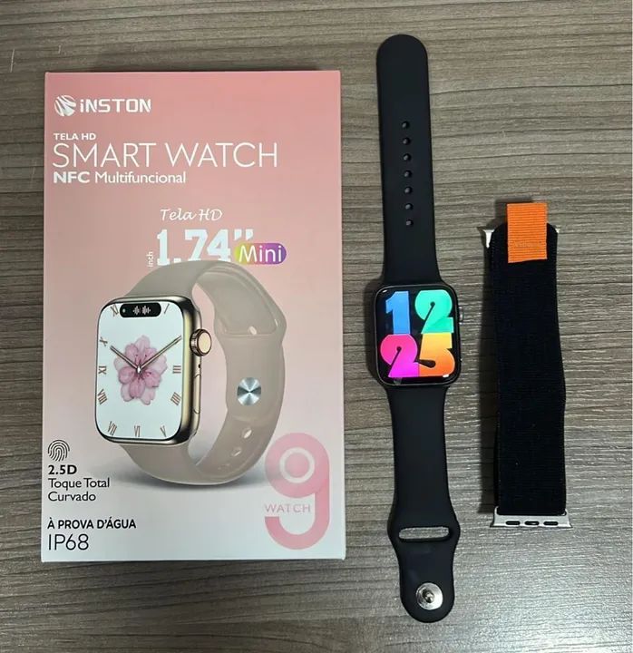 Smartwatch Inston Tela HD 1.74 Mini NFC Multifuncional