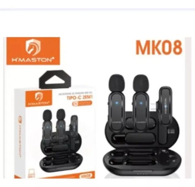 Microfone De Lapela Duplo Profissional Influencer Youtuber Cor Preto - Foto 4