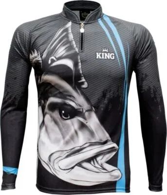 Camisa De Pesca Com Faixa Azul