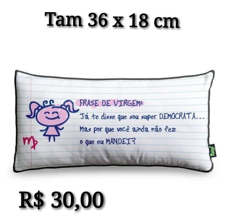 Almofada Decorativa Virgem - Frase Engraçada