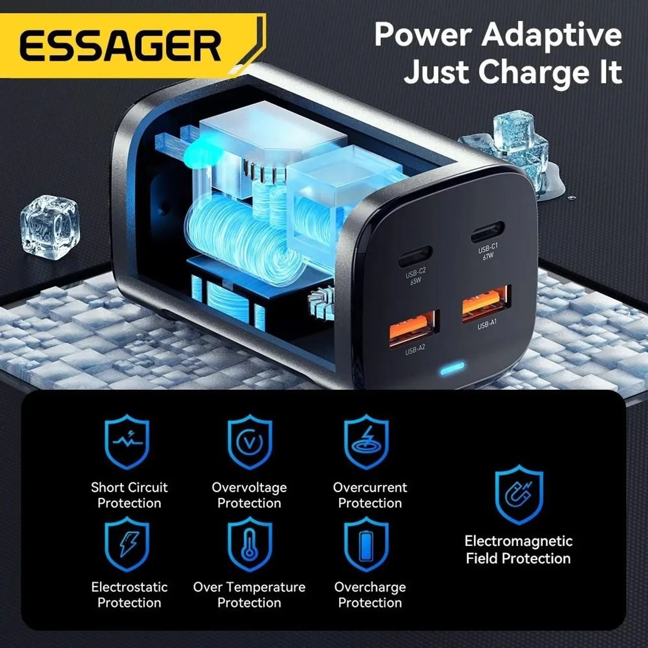 Essager USB C GaN Carregamento Rápido  - Foto 4