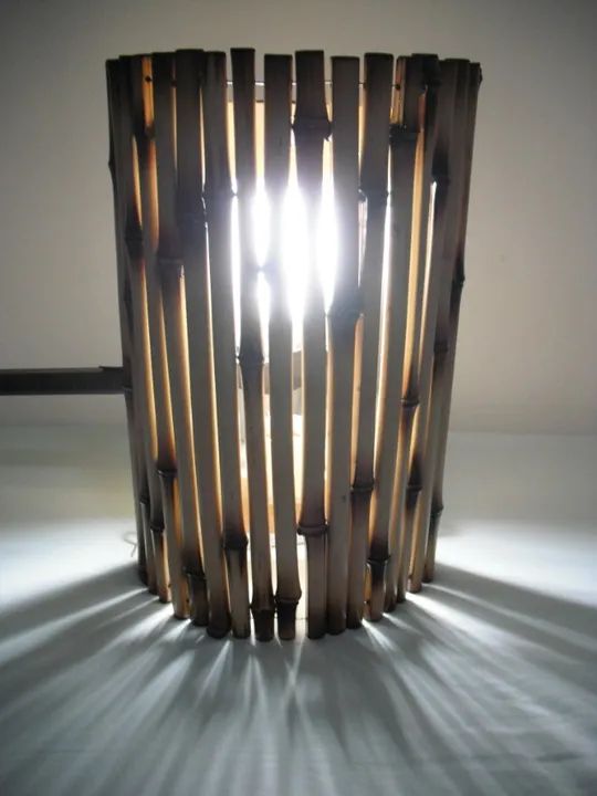 ARANDELA DE BAMBU LUMINÁRIA decoração eco - Foto 2