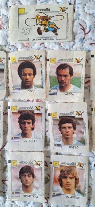 Figurinhas Ping Pong México 1986 Uruguai