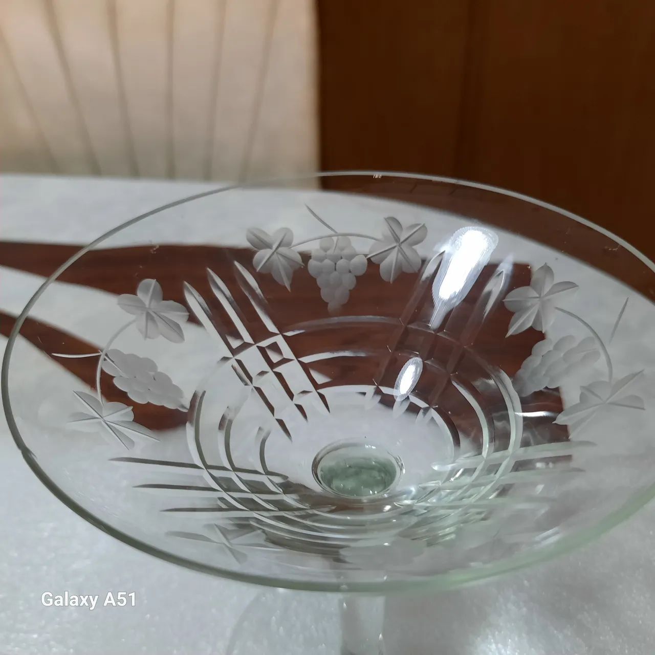 Jogo 4 Taças de Cristal lapidadas de origem europeia antigas decada 20 Raridade. - Foto 5