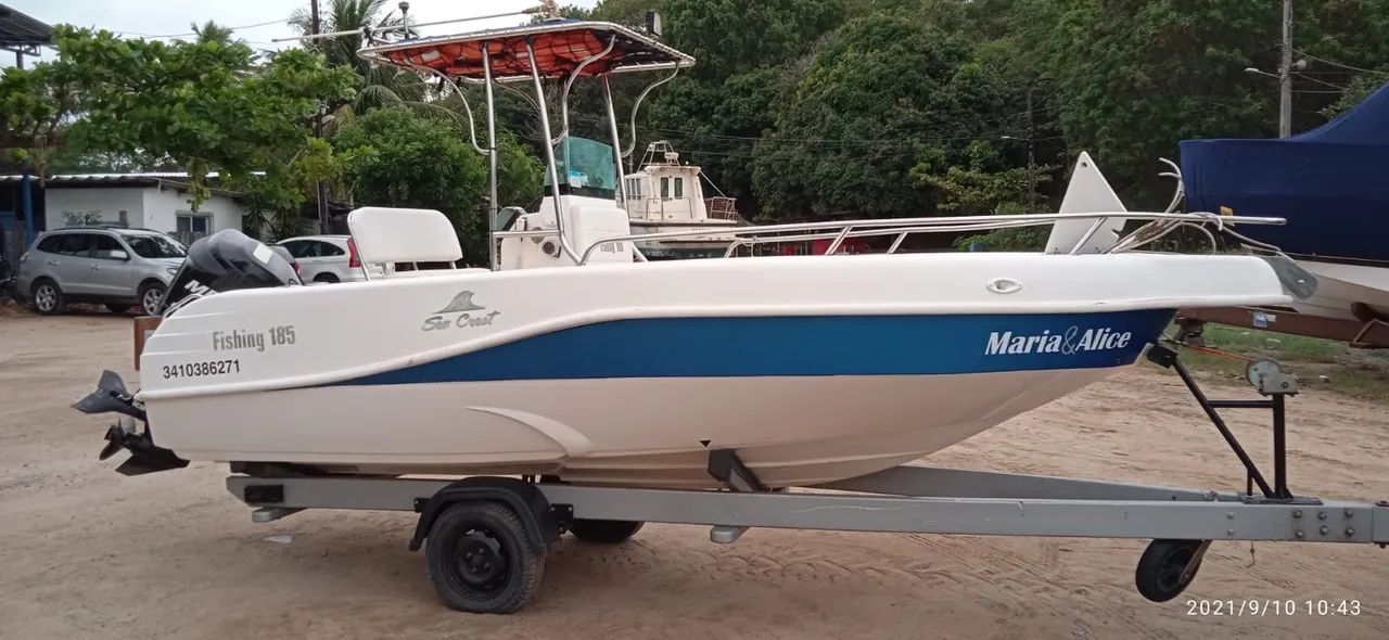 Lancha fishing sea crest 185 mercury optimax 90hp 2011 - Foto 4