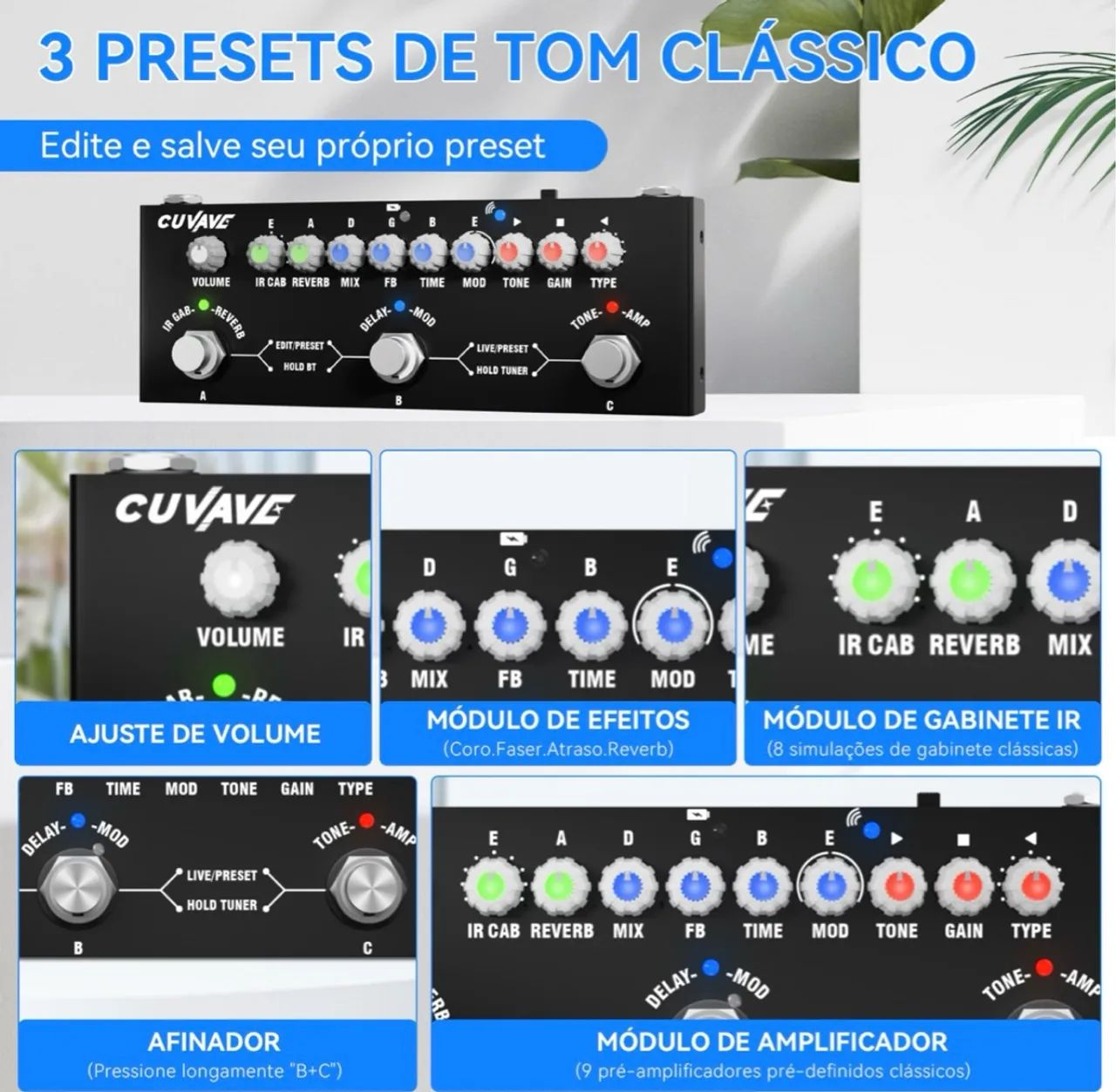Pedal de efeito Cuvave Cube Baby  preto - Foto 2