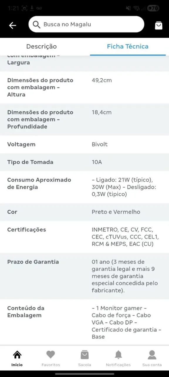 Monitor Gamer AOC Hero 144hz 24 g2 - Foto 6