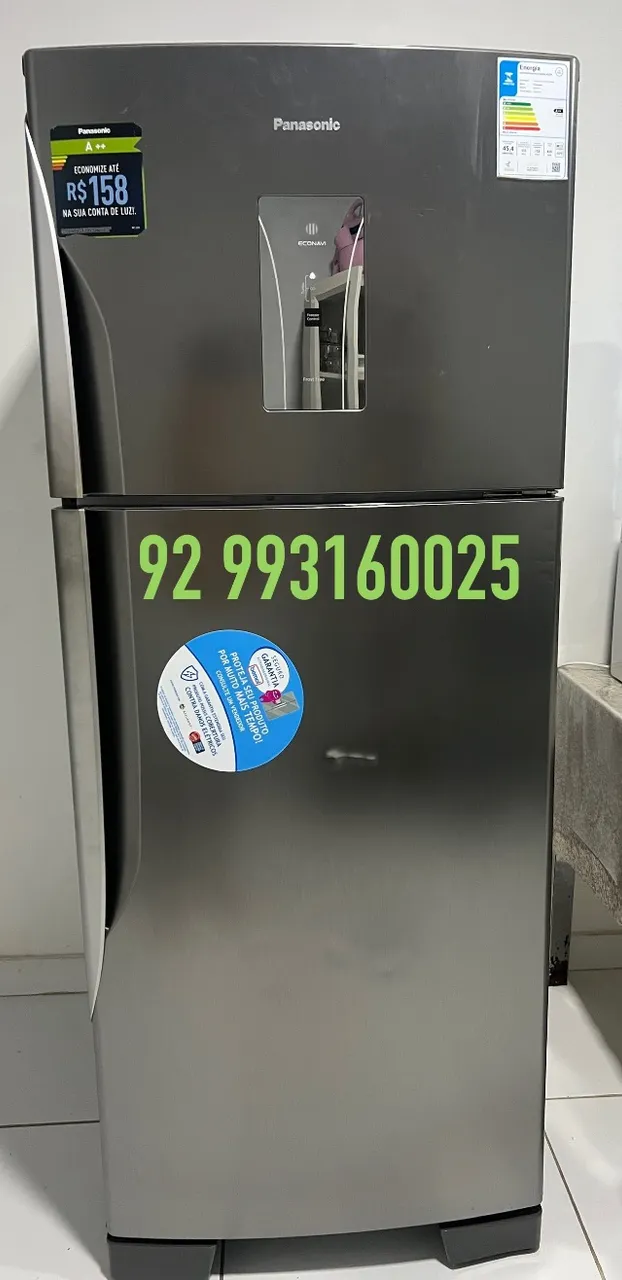 Geladeira Panasonic Duplex Frost Free 435L Aço Inox Escovado