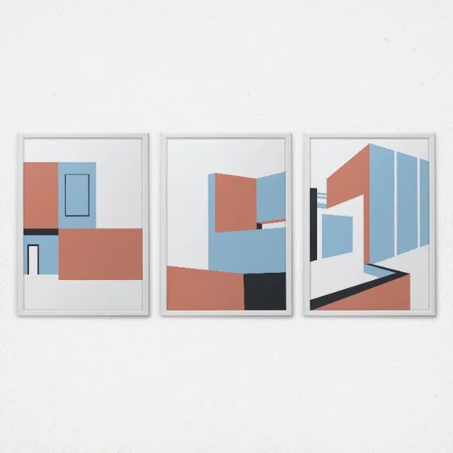 Quadro Decorativo Arquitetura Abstrata Black And Gold Luxo Sala - Foto 5