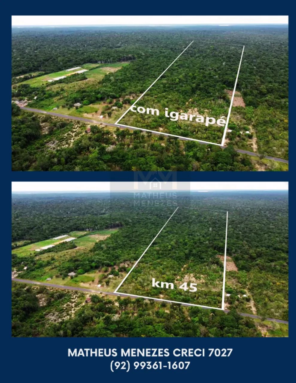 Terreno com Igarapé Cristalino no Km 45 de Novo Airão - Oportunidade Única! - Foto 3