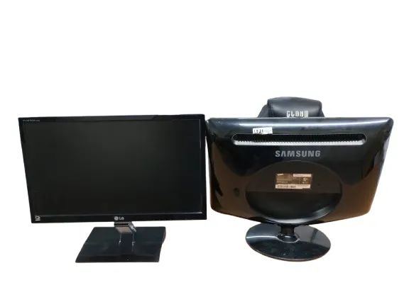 02 Monitor Led 20 Polegadas LG E SAMSUNG Hd + Hdmi Vga Cor Preto