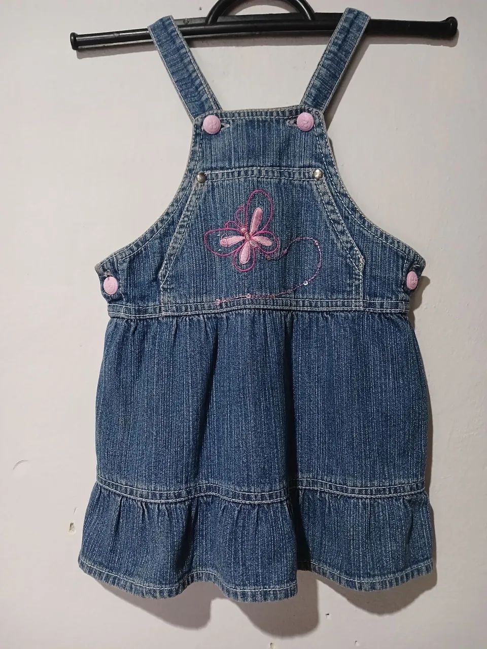 Vestido Jeans Bebê Parquinho Da Moda  - Foto 3