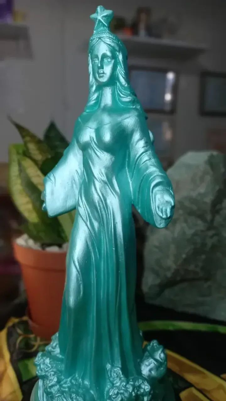 Imagem de Yemanja em gesso e pintada à mão - Foto 4