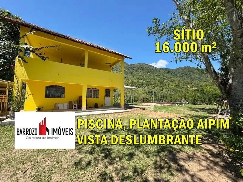 Barrozo Imóveis - Sítio a venda com 16.000 m² com piscina, plantação de aipim.