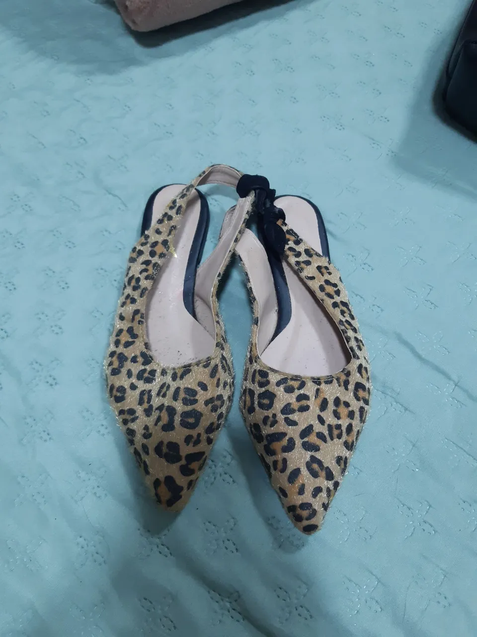Sandálias Slingback Animal Print