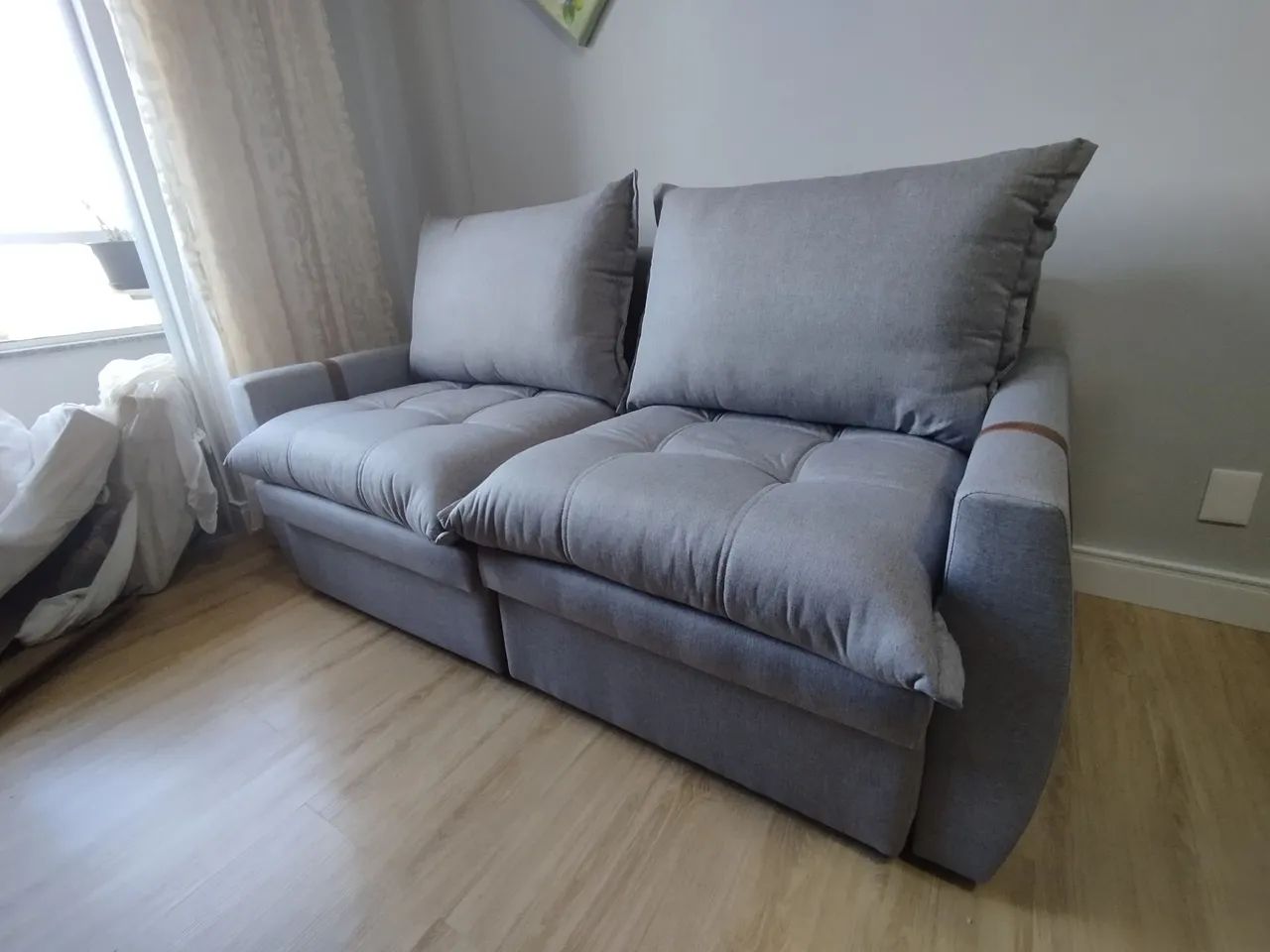 Sofá NOVO sem caixaria com Baú  - Foto 2