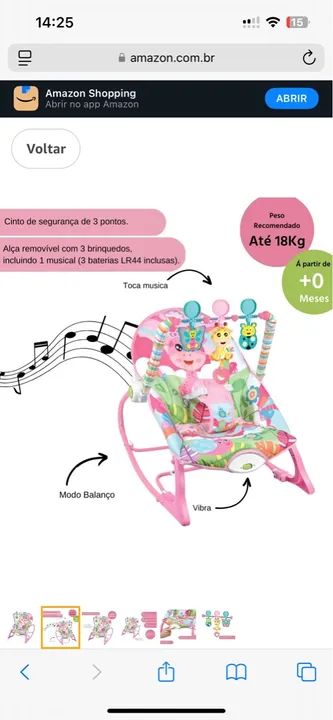 Cadeira de descanso ótimo estado - Foto 3