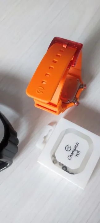 Relógio Digital Masculino Laranja(Champion Yot) - Foto 4