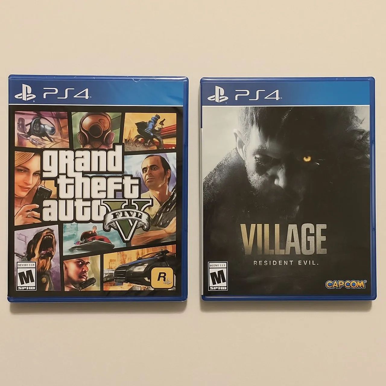 Grand Theft Auto V (GTA V) e Resident Evil Village para PS4 - Novos e Lacrados