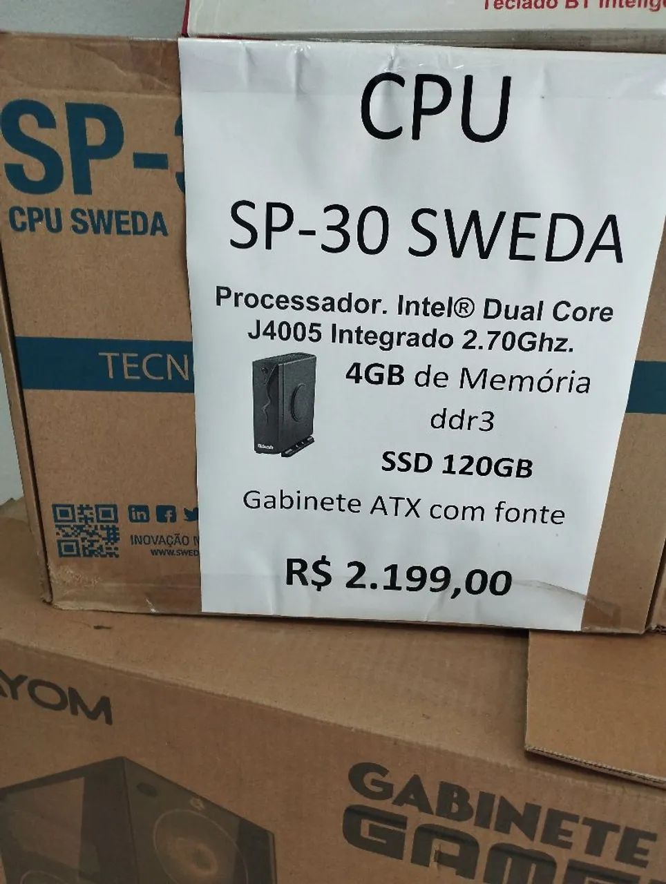 CPU SP-30 SWEDA Intel Dual Core 4GB  SSD 120GB