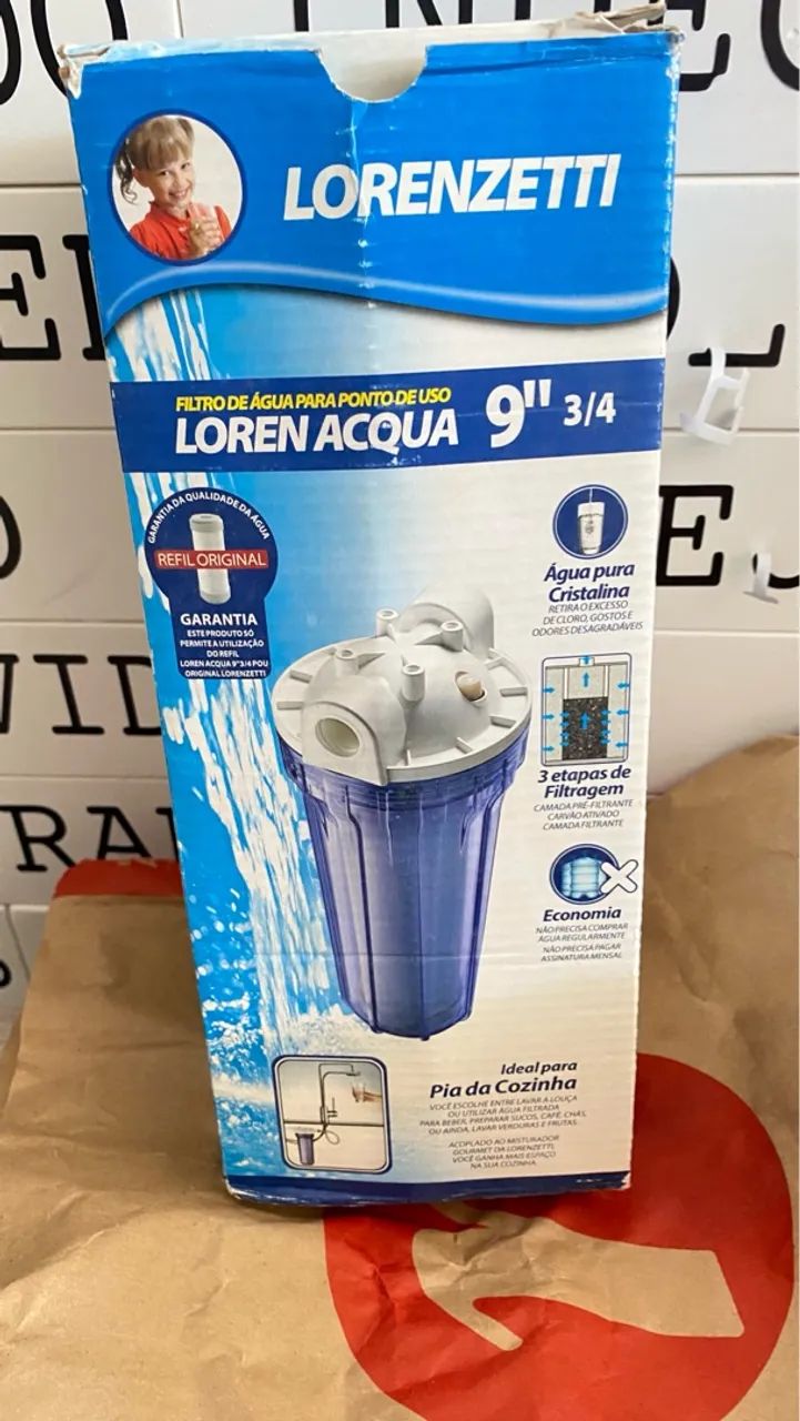 Filtro de água Lorenzetti Loren Acqua 9'' 3/4 - Novo