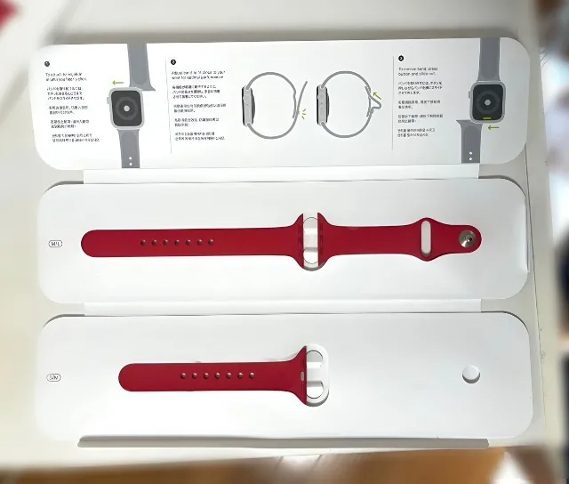 Pulseira Silicone Apple Watch Original 40mm/45mm S/M e M/L Série 5 - vermelha