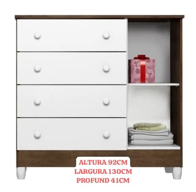 Comoda Infantil Off White 4g 1p TEMOS CREDIÁRIO - Foto 2
