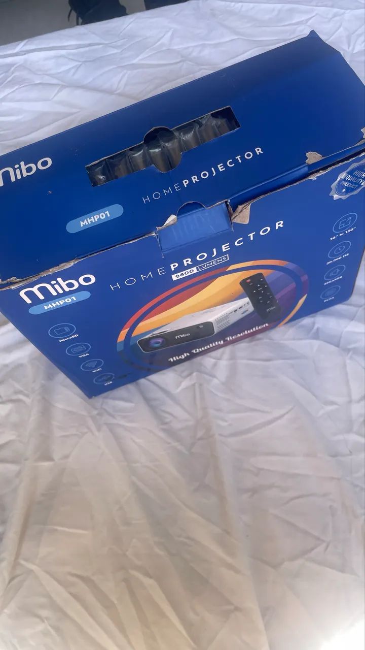 Projetor portátil Mibo 4K 2800 lumens 