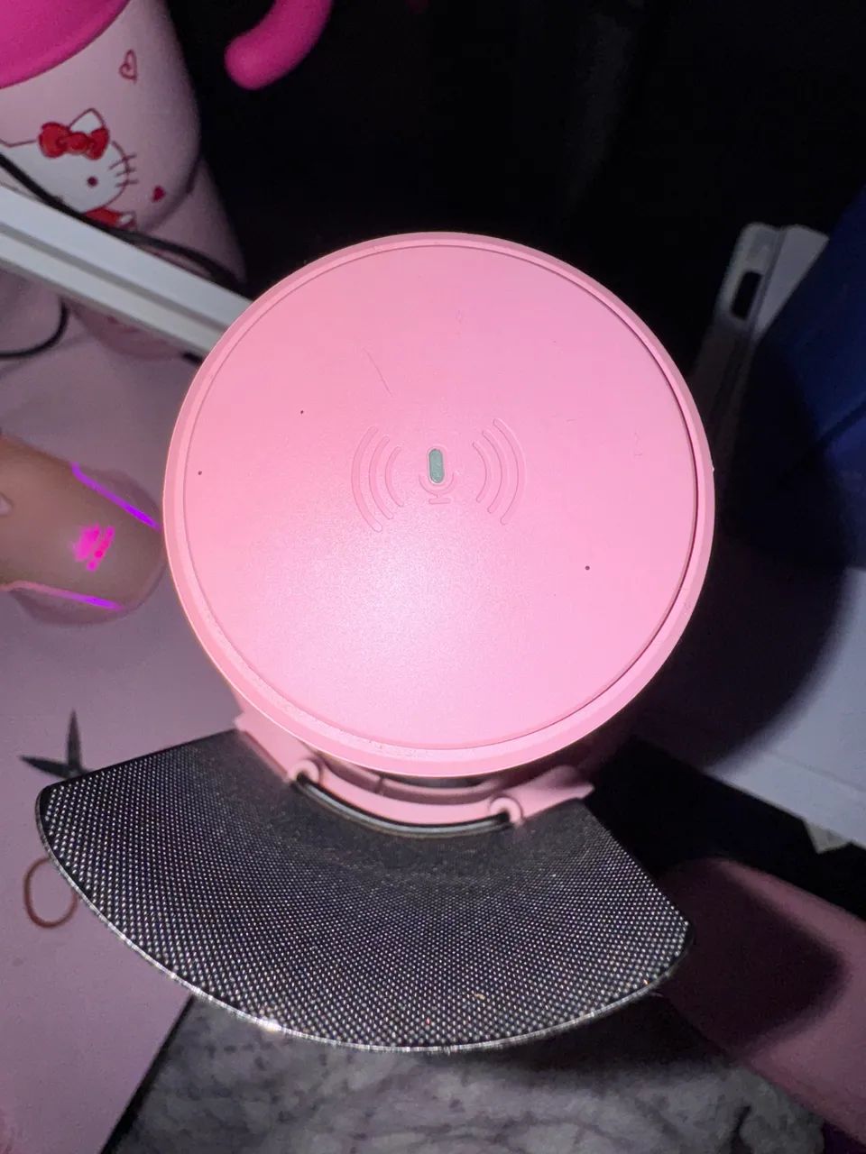 Microfone Fifine Ampligame A8 USB Rosa - Estado Impecável! - Foto 2