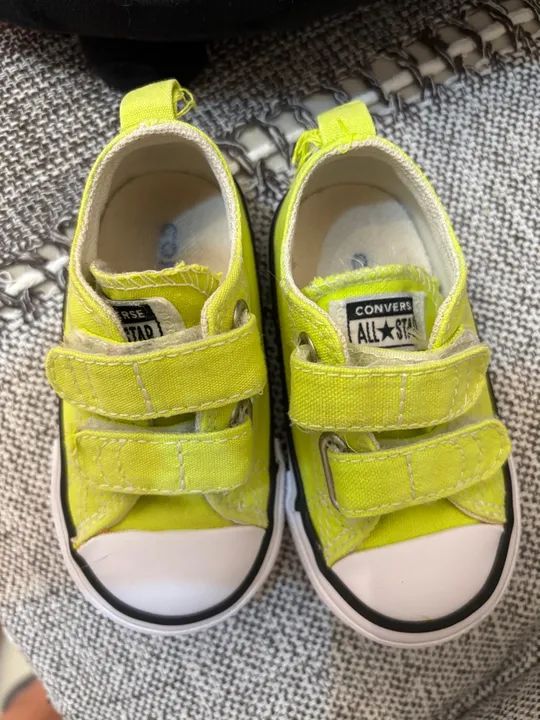 Tênis Converse All Star Infantil Neon Tamanho 18 - Foto 4