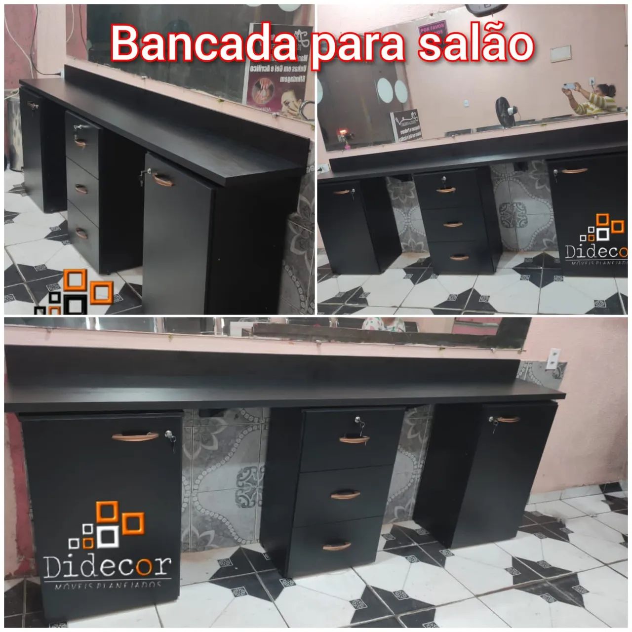Bancada para salão de beleza