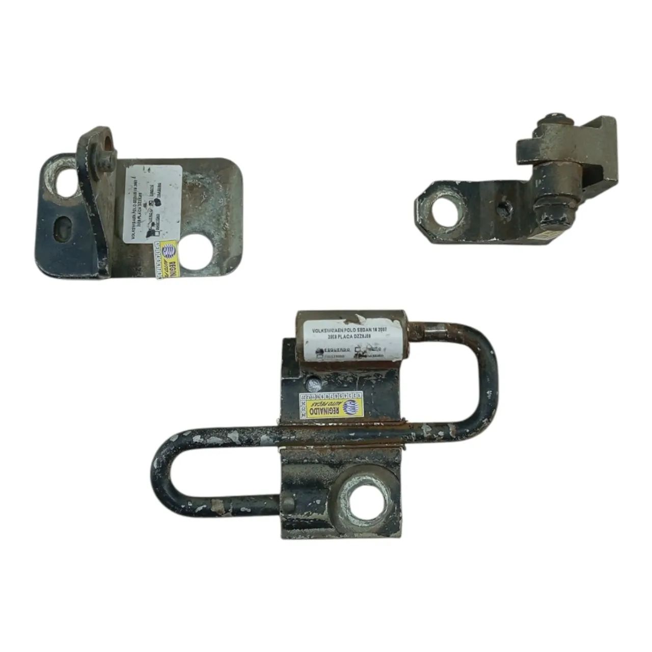 Kit dobradiça porta dianteira esquerda vw polo sedan 2008 13 - Foto 2