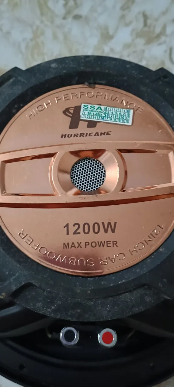 Subwoofer 12 polegadas 1200W Hurricane