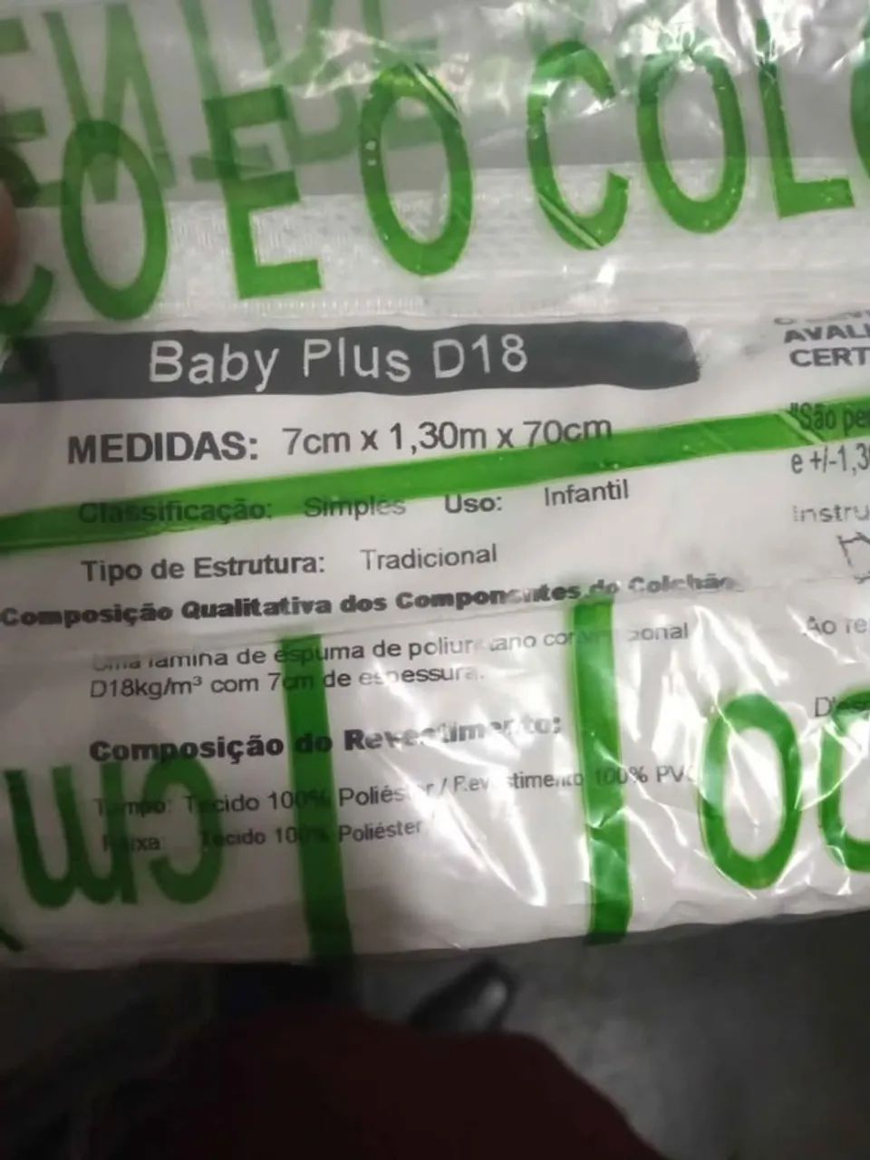 COLCHÃO PARA BERÇO NOVO, NA EMBALAGEM - 0,70 CM - Foto 2