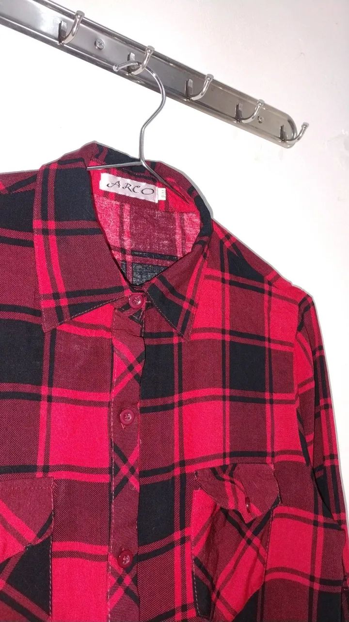 Camisa xadrez vermelha - Foto 2