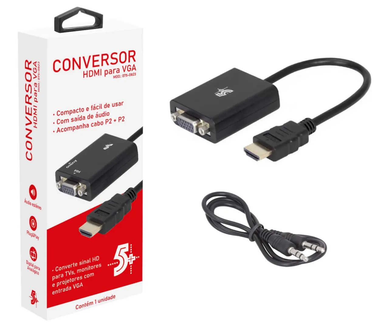 Conversor adaptador hdmi para vga