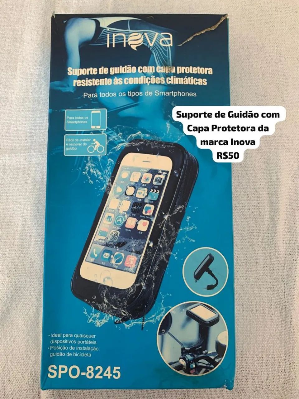 Suporte de guidao com capa protetora 