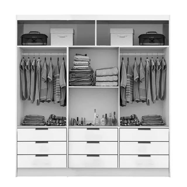Guarda Roupa Casal com Espelho 3 Portas 9 Gavetas Varios modelos - Foto 2