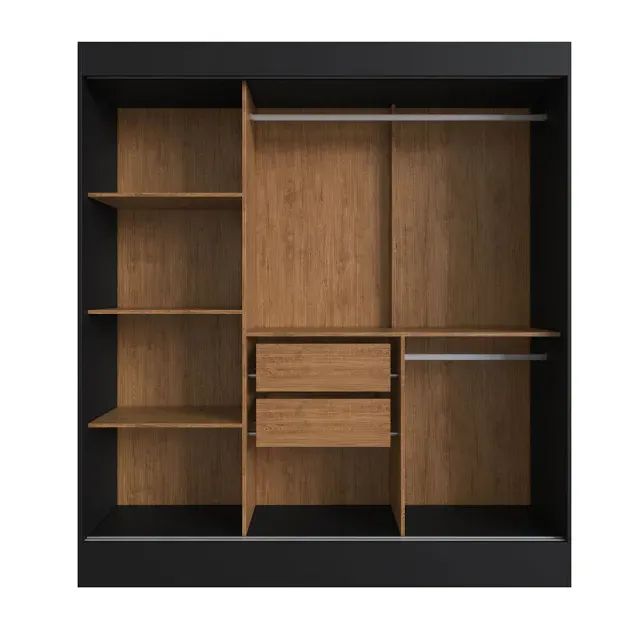 Guarda Roupa 3 Portas 2 Gavetas com Espelho 100% MDF - Receba Hoje  - Foto 3