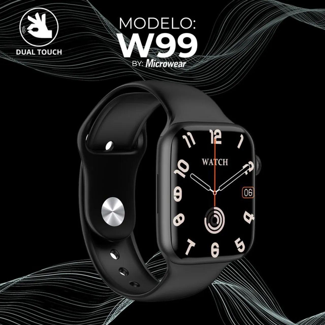 Smartwatch W99 - Função 2 Gestos - Armazenamento Interno - Foto 2