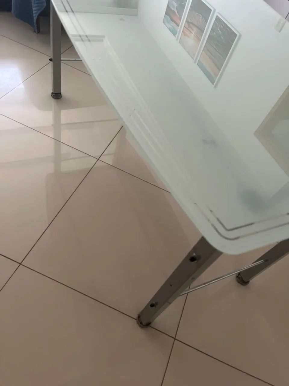 Mesa de Escritório em Vidro Temperado - Foto 2