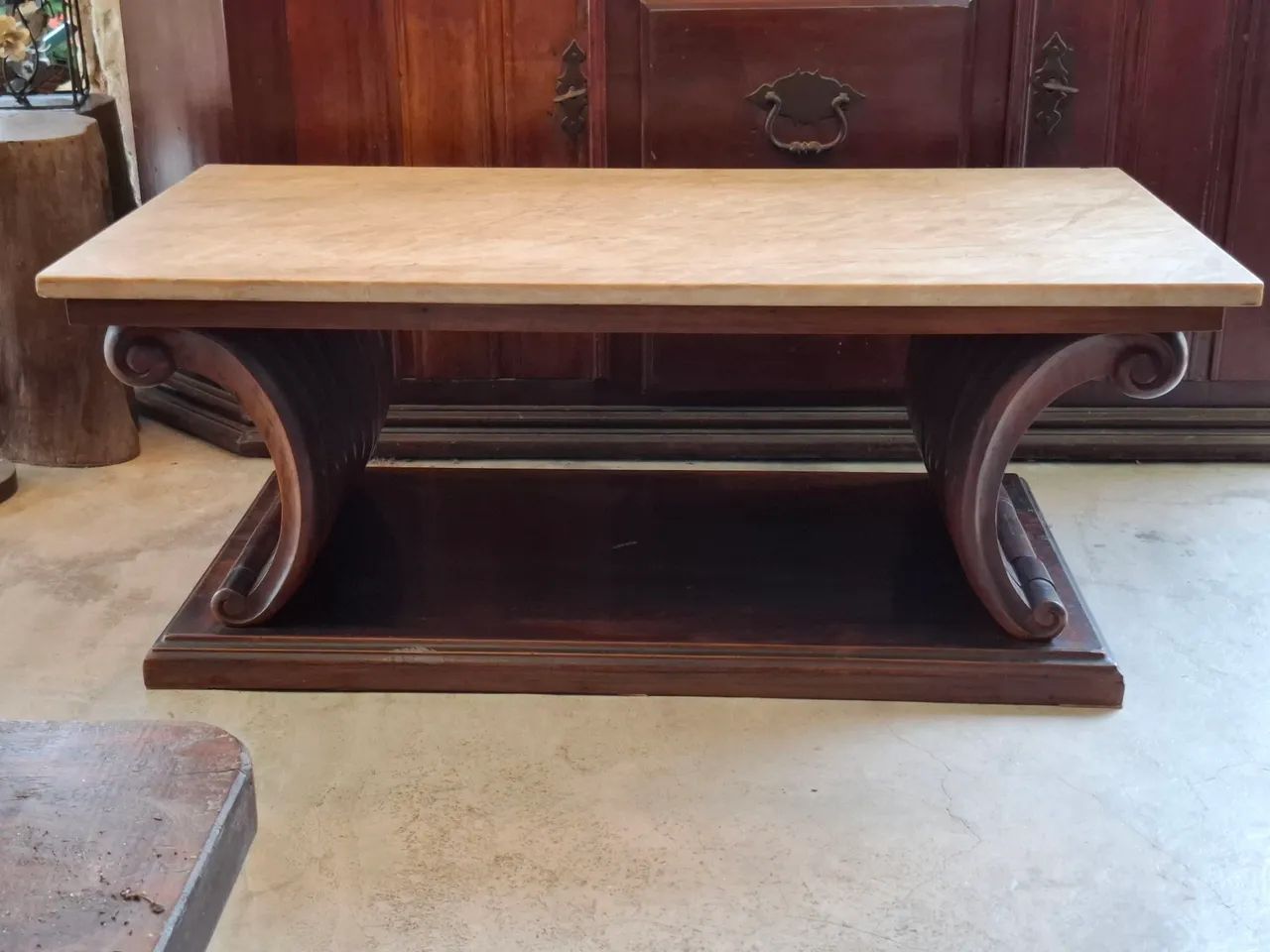 Mesa de Centro Jacarandá Mármore carrara - Foto 3