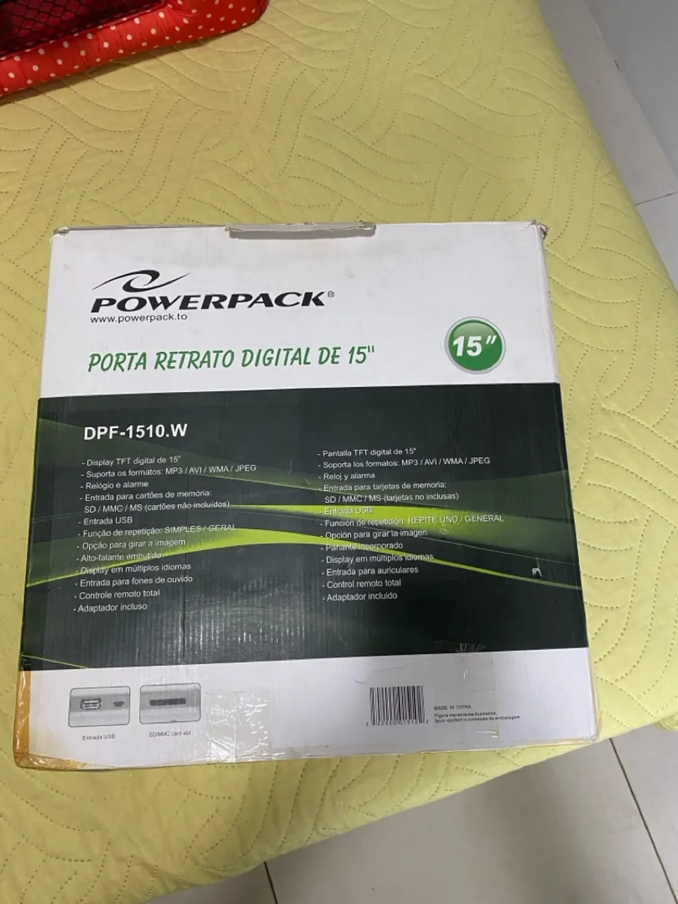 Porta Retrato Digital Powerpack 15"