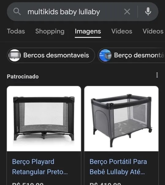 Berço / chiqueirinho Playard Retangular Preto Multikids Lullaby