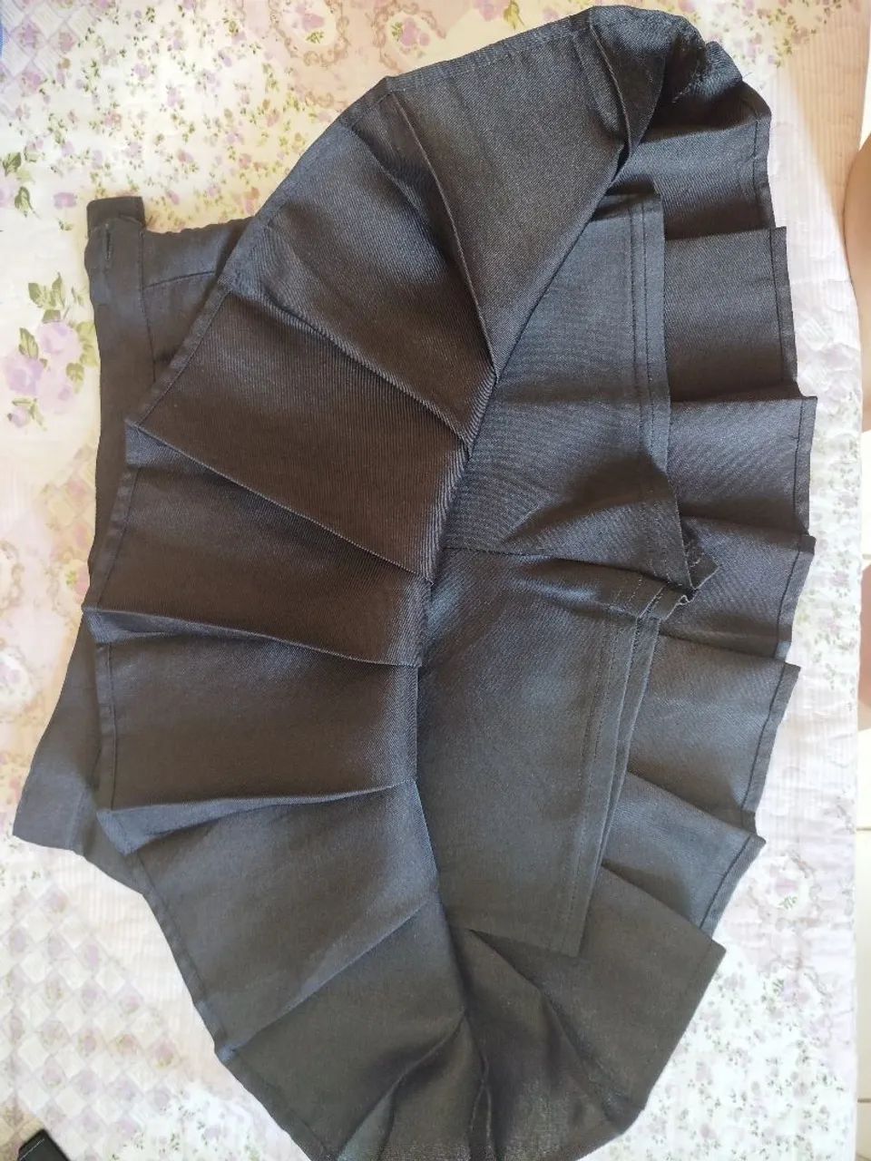 Saia plissada preta - Foto 2