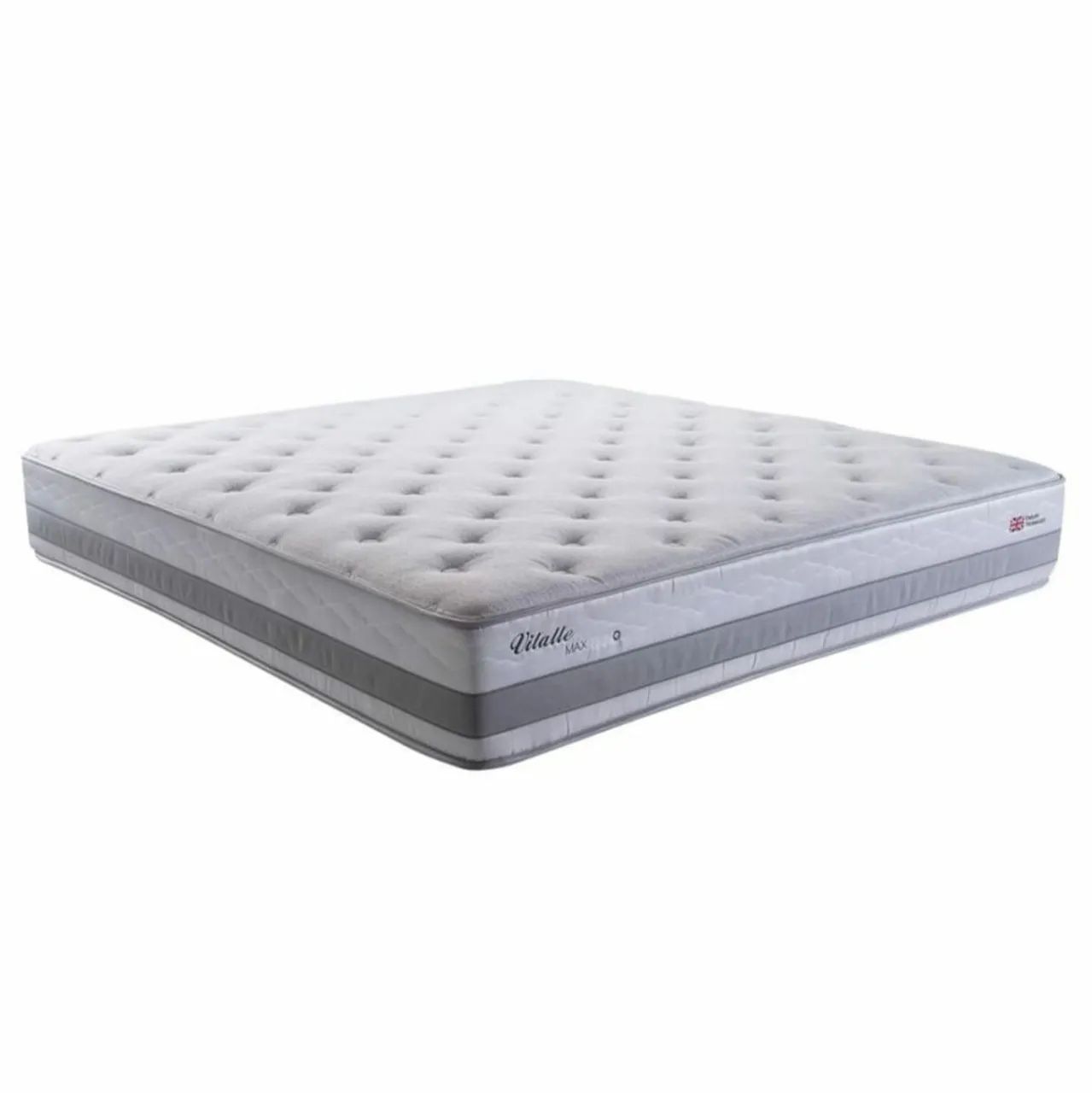 Colchão King Size Herval Vitalle com Molas Maxpring 31x193x203 cm Cinza