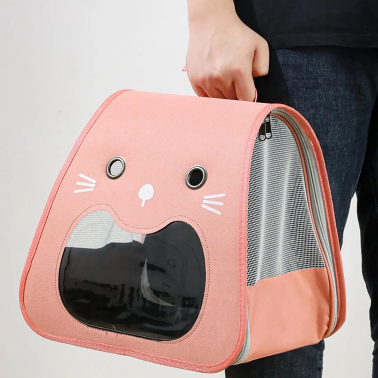 Transportadora Gato Rosa - Design Divertido
