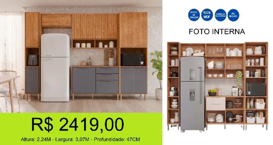 Cozinha em MDF - Seu sonho começa aqui
