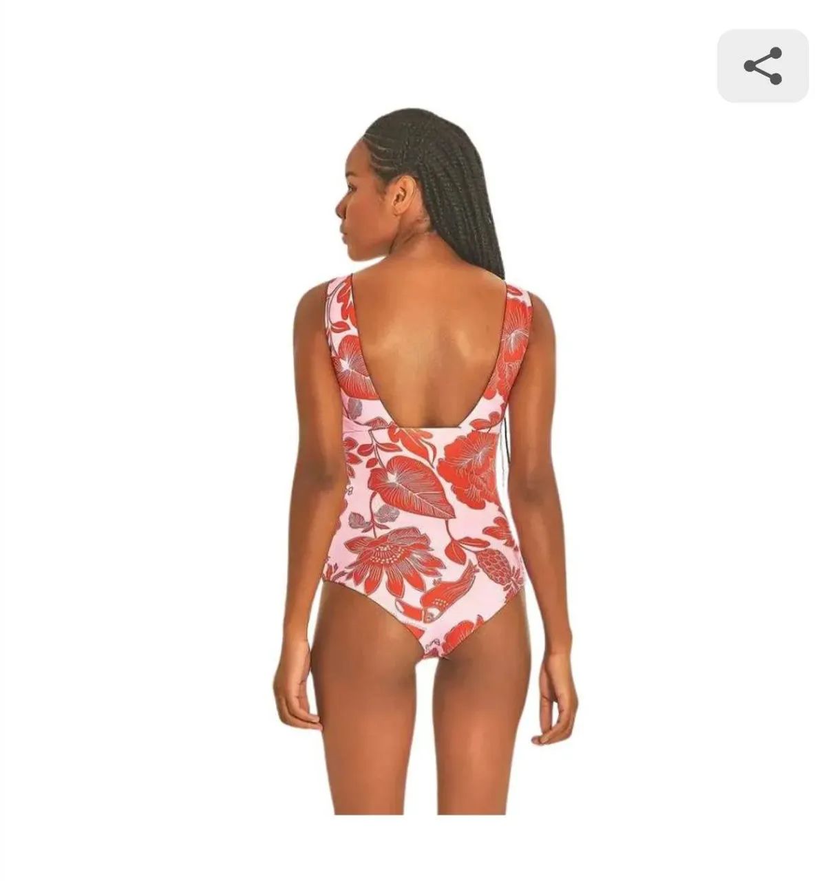 Maiô novo c/ etiqueta UV LINE Bruna Bloom Pink Feminino c/ Proteção Solar tam. M<br> - Foto 2