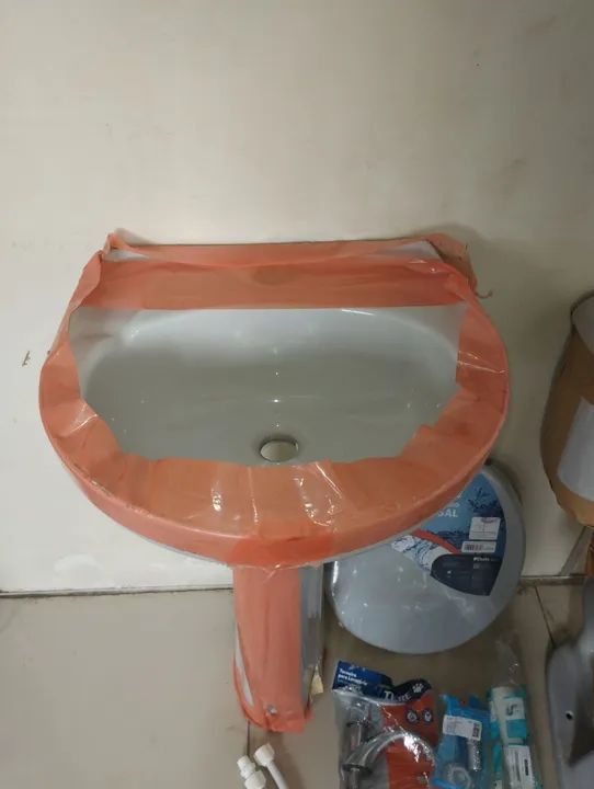 Vaso Acoplado e Pia Cinza Claro c/acessórios  - Foto 2